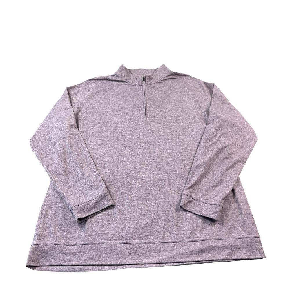 State & Liberty Brown Heathered Half Zip Performance Pullover Size 3XL